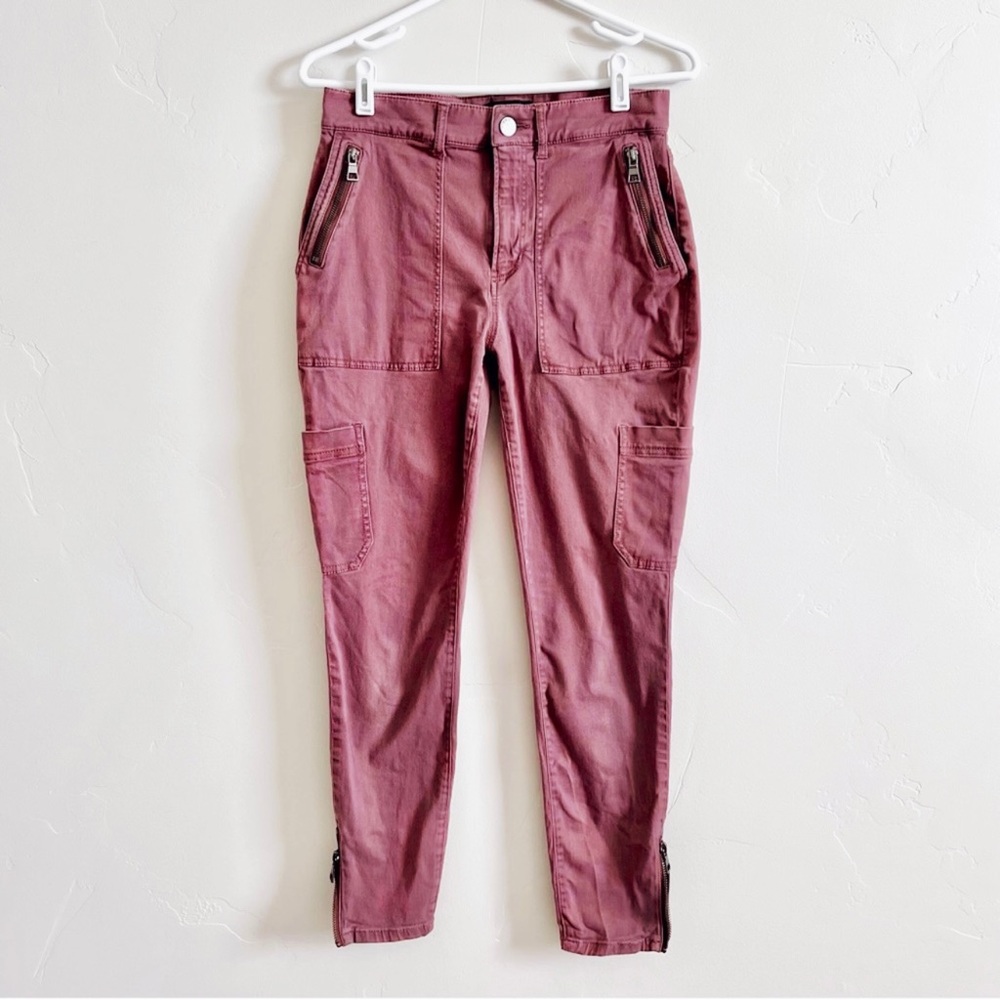 Express Cargo Zippered Jeggings in Mauve